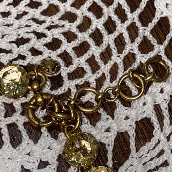 J.Crew midnight floral Statement necklace CRYSTALS RHINESTONES EMBELLISHED BLING - Picture 10 of 12